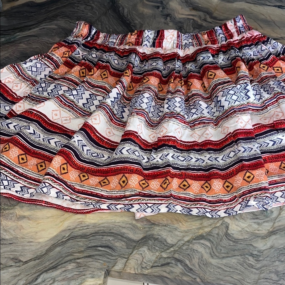 Adorable boho printed mini skirt